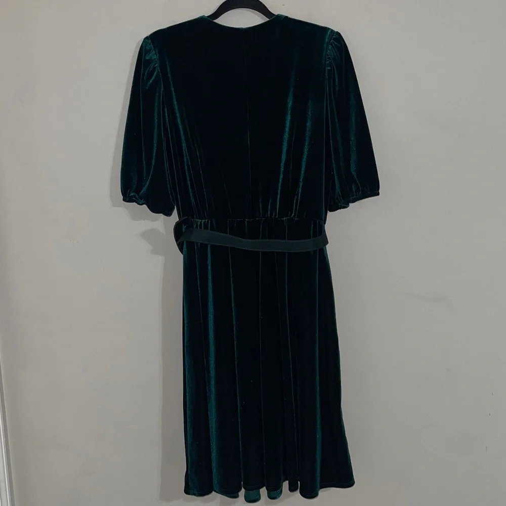 Lane Bryant  Velour Crossover Fit & Flare Dress 14/16 - Picture 8 of 10